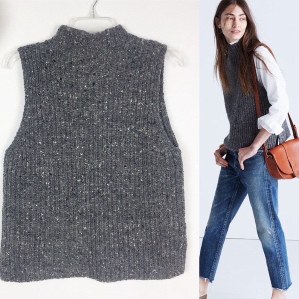 Madewell Landward Sleeveless Mockneck Sweater